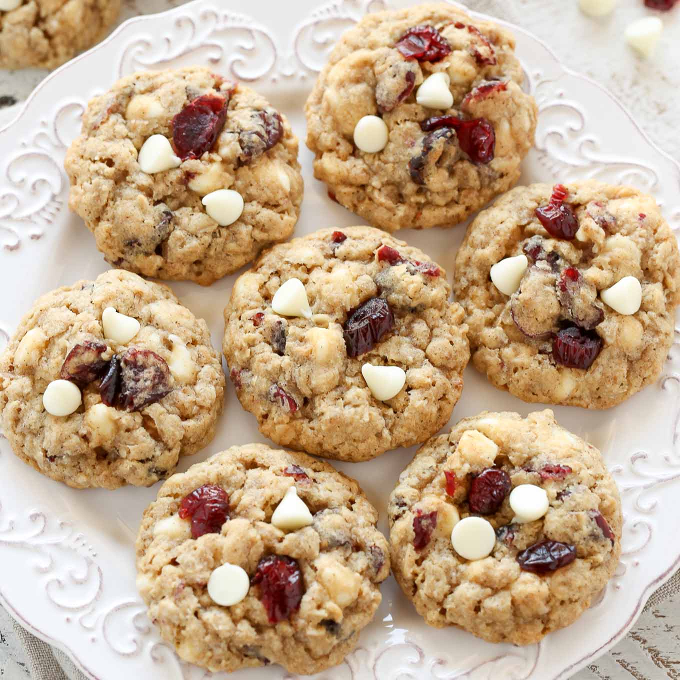 Foolproof Soft & Chewy White Chocolate Cranberry Oatmeal Cookies